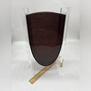 Tehila Collection clear and dark purple vase HARD TO FIND